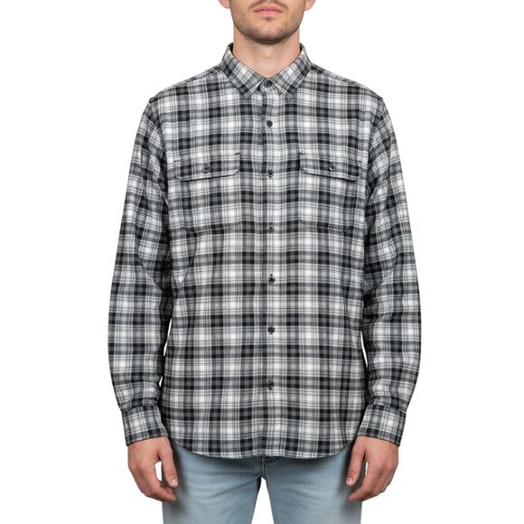 Alesbury Gray Plaid Long Sleeve Button Down Shirt NWT Men’s Large Tall - Picture 1 of 9